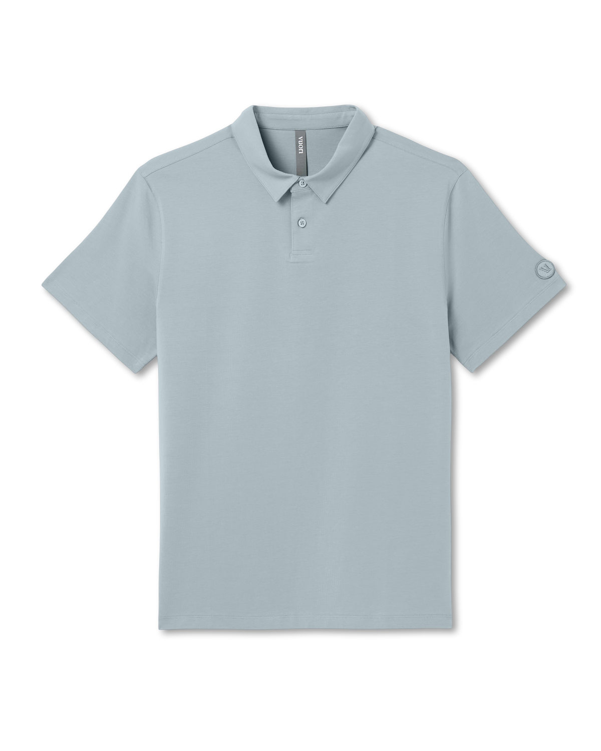 Short Sleeve Feather Polo | Raindrop