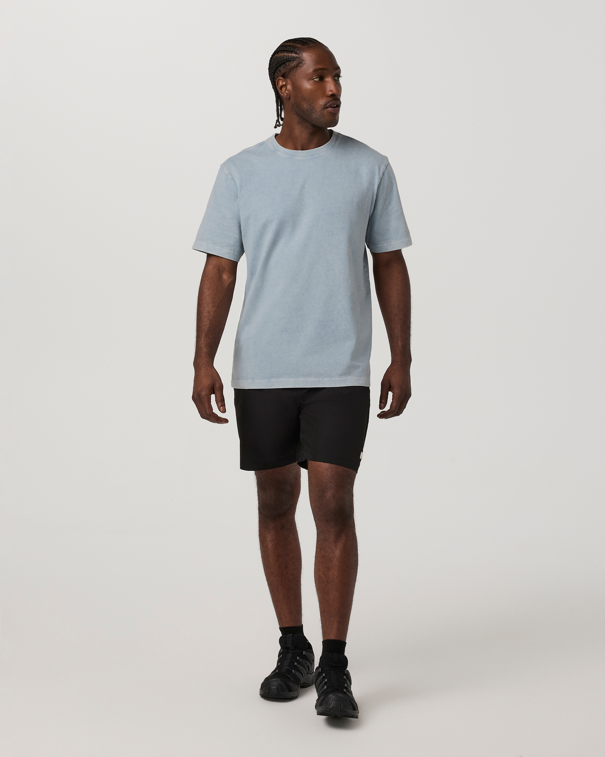 Short Sleeve Vuori Heavyweight Cotton Tee - Relaxed Fit | Raindrop Garment Dye