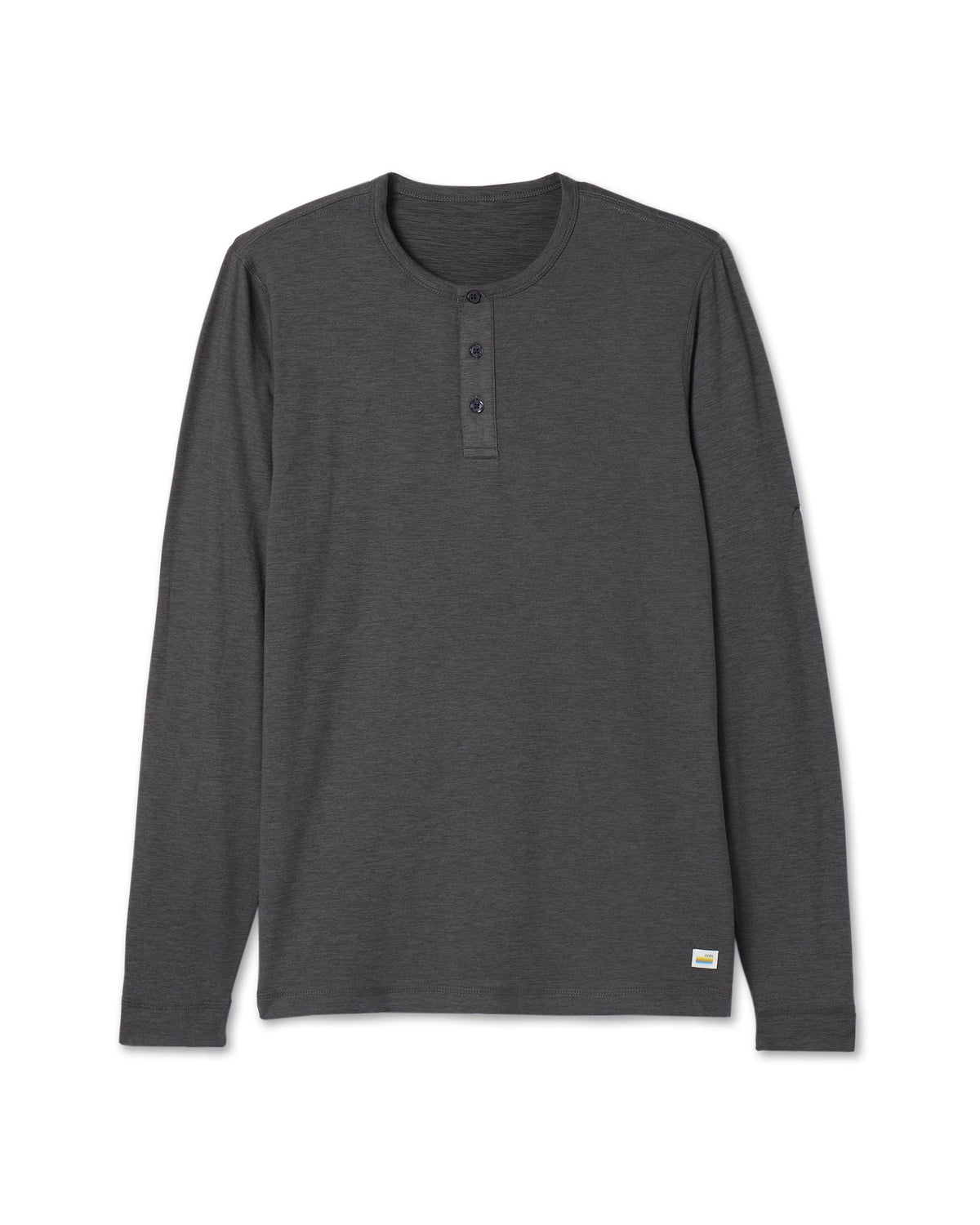 Long-Sleeve Ease Performance Henley | Charcoal Heather