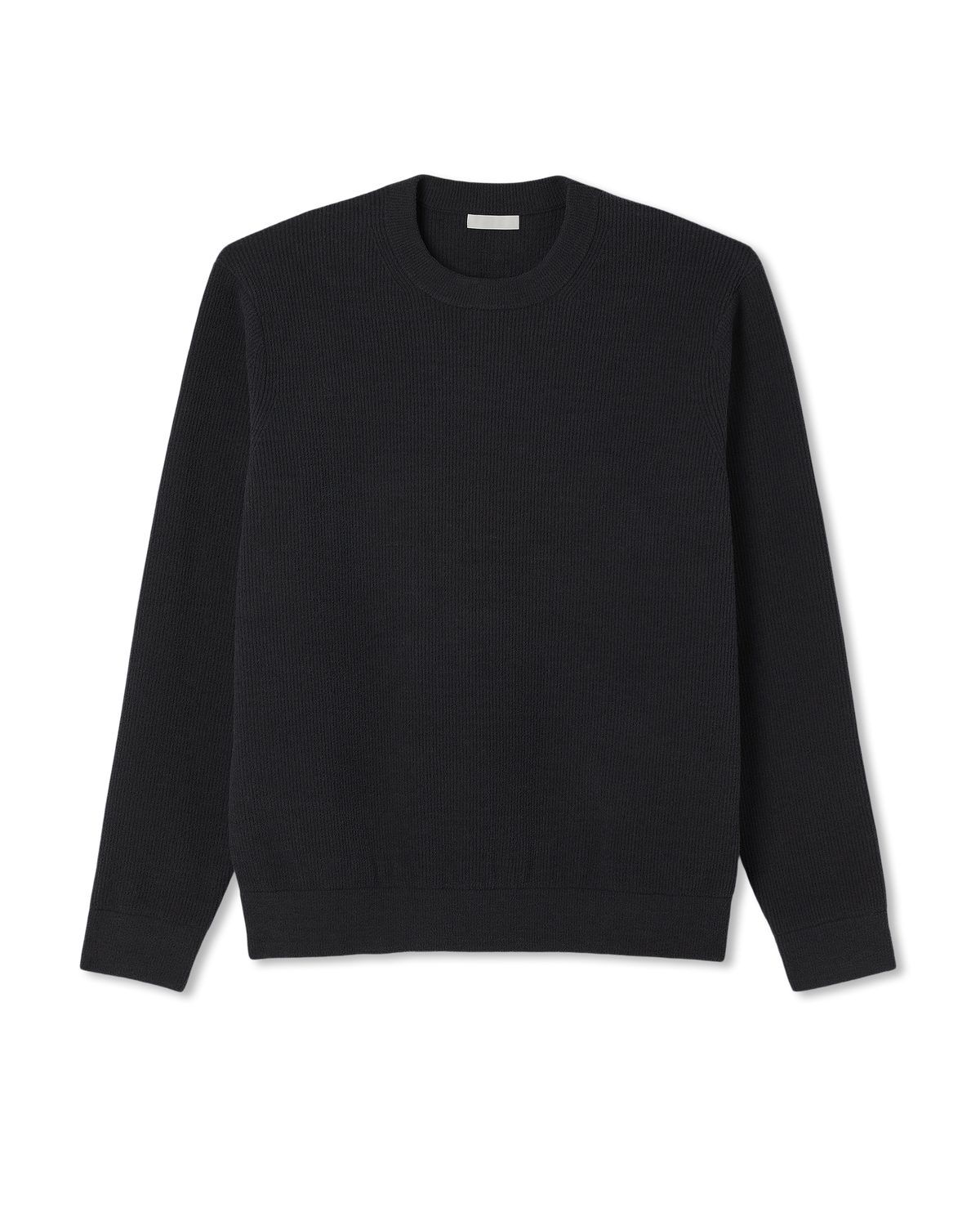 Midweight Rib Sweater | Black