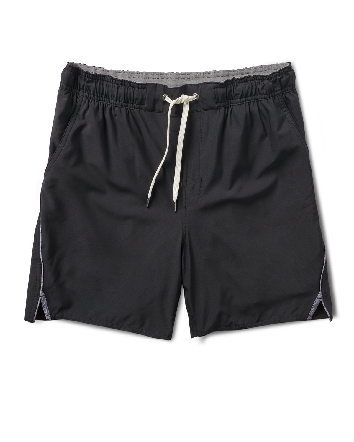 Trail Short | Black Heather Grey Stripe
