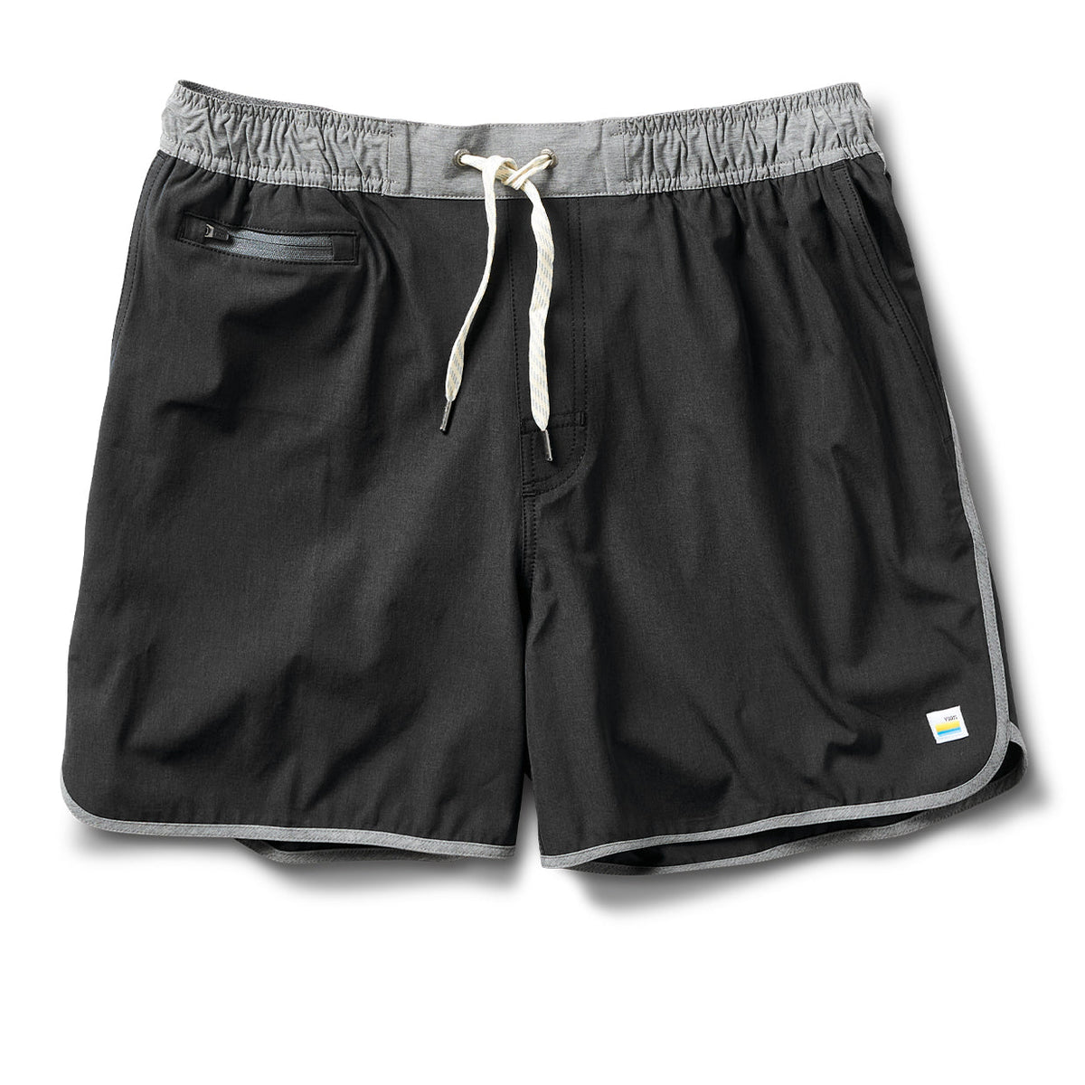 Banks Short Unlined 5" | Black Linen Texture