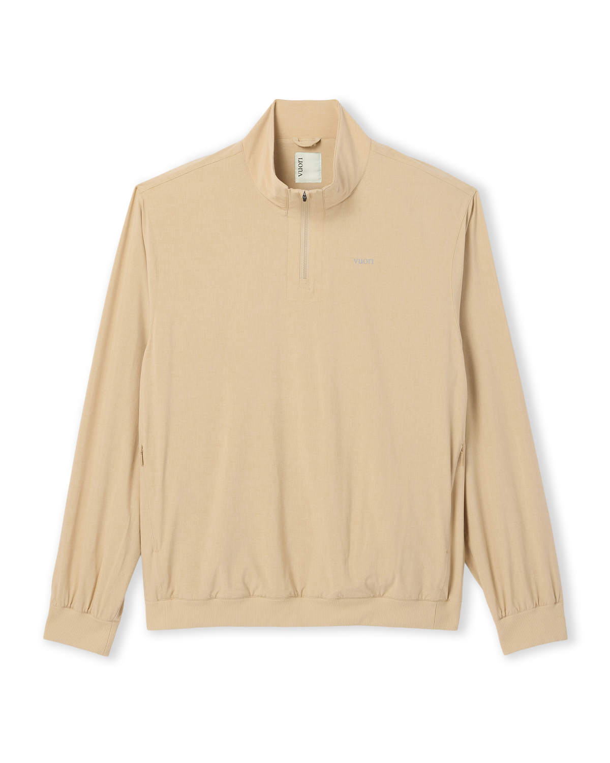 Venture Quarter Zip | Khaki Linen Texture