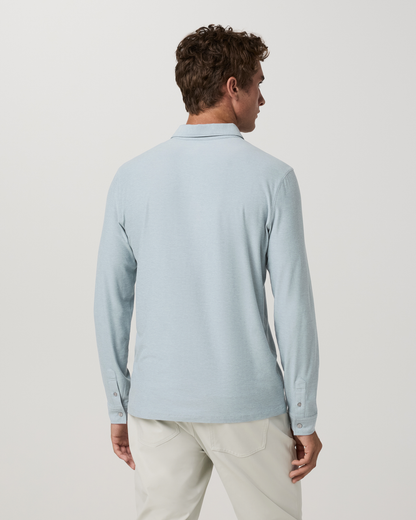 Long Sleeve Strato Tech Polo | Raindrop Heather