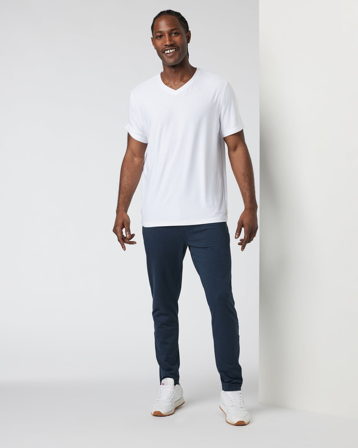 Strato Tech V-Neck Tee | White