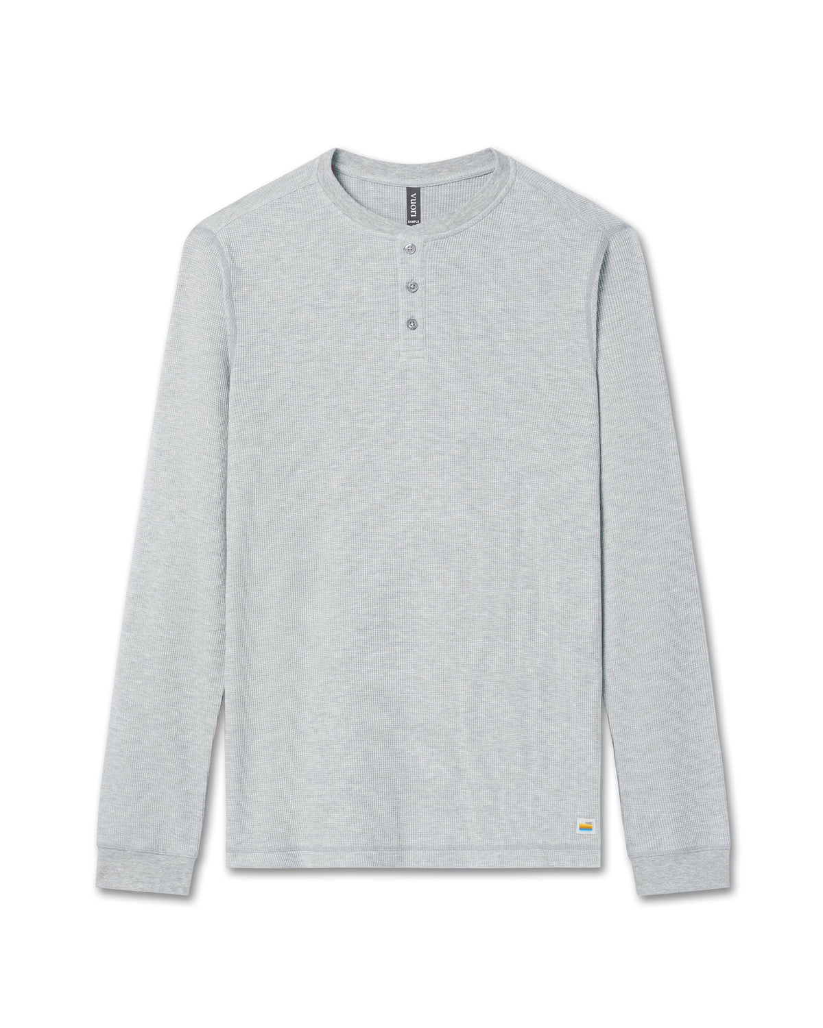 Waffle Henley | Light Heather Grey