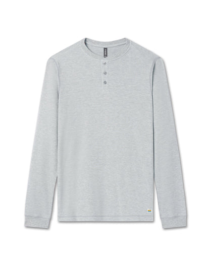 Waffle Henley | Light Heather Grey