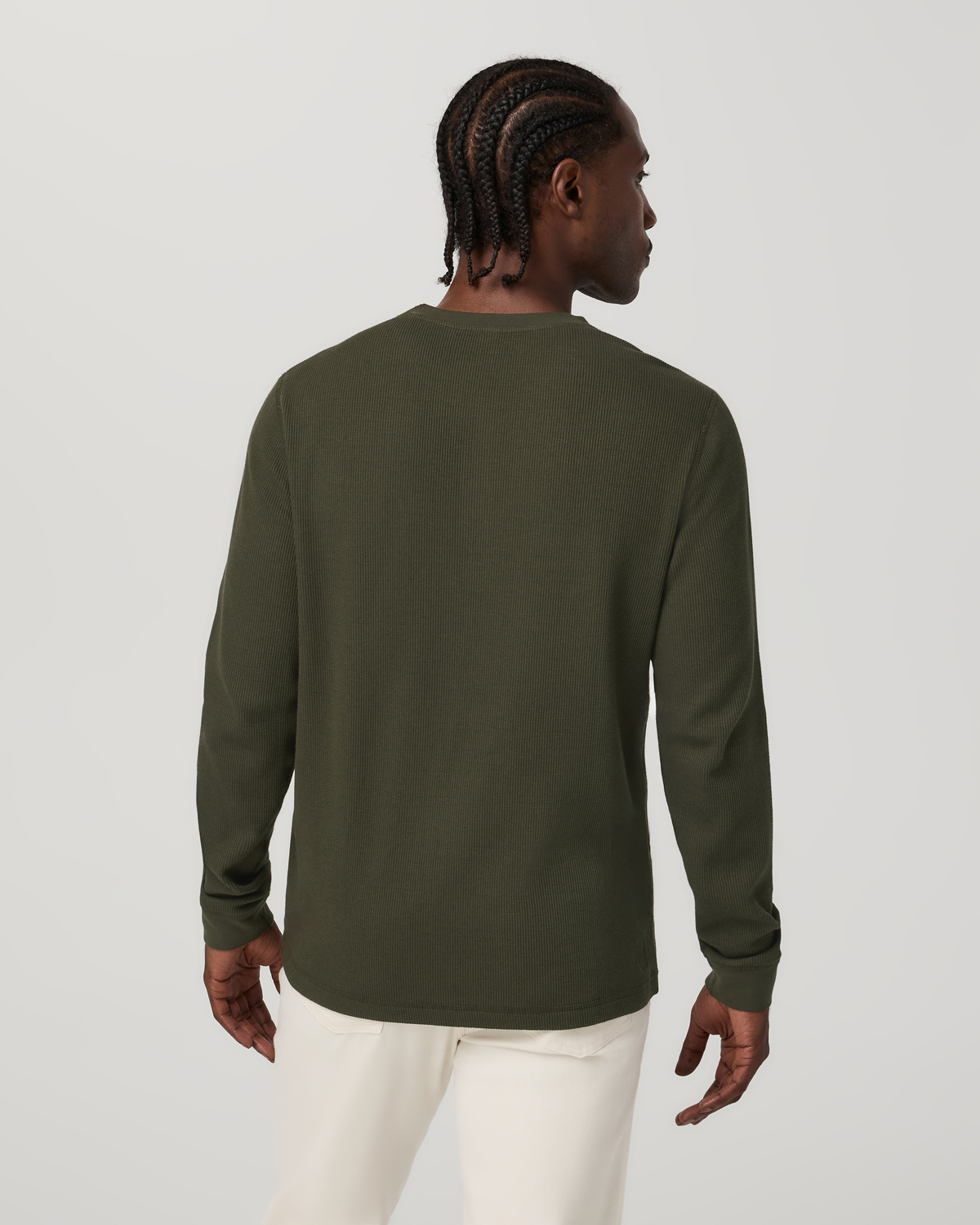 Waffle Henley | Olive