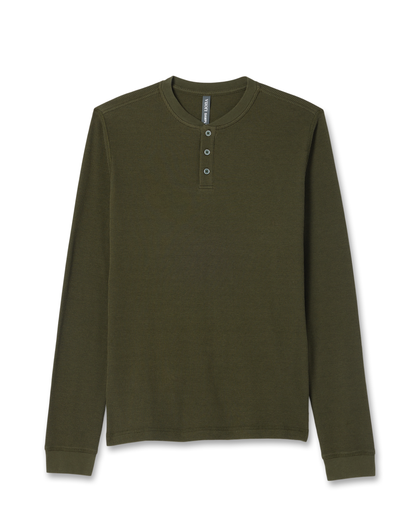 Waffle Henley | Olive