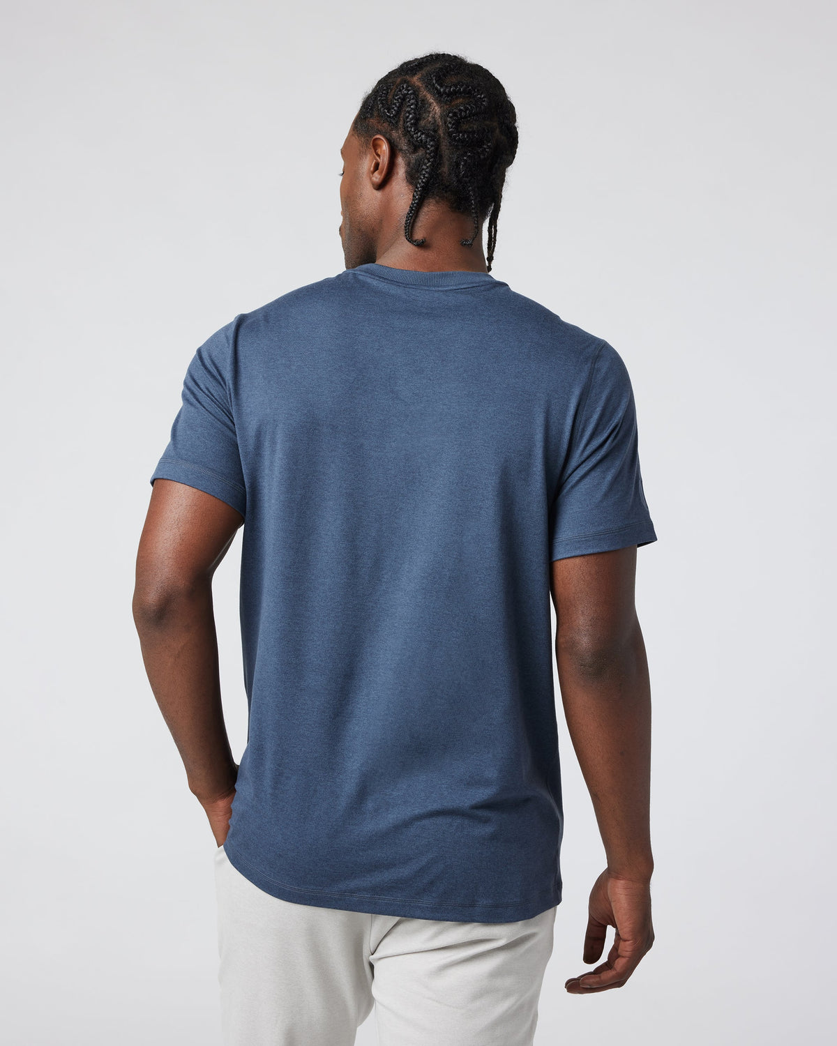 Short Sleeve Ponto Performance Tee | Azure Heather