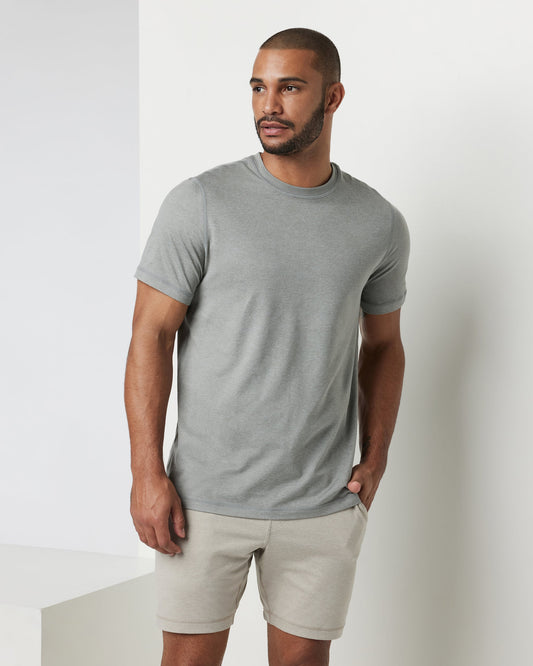 Short Sleeve Ponto Performance Tee | Driftwood Heather