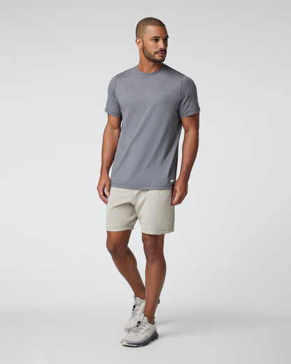 Short Sleeve Ponto Performance Tee | Zinc Heather
