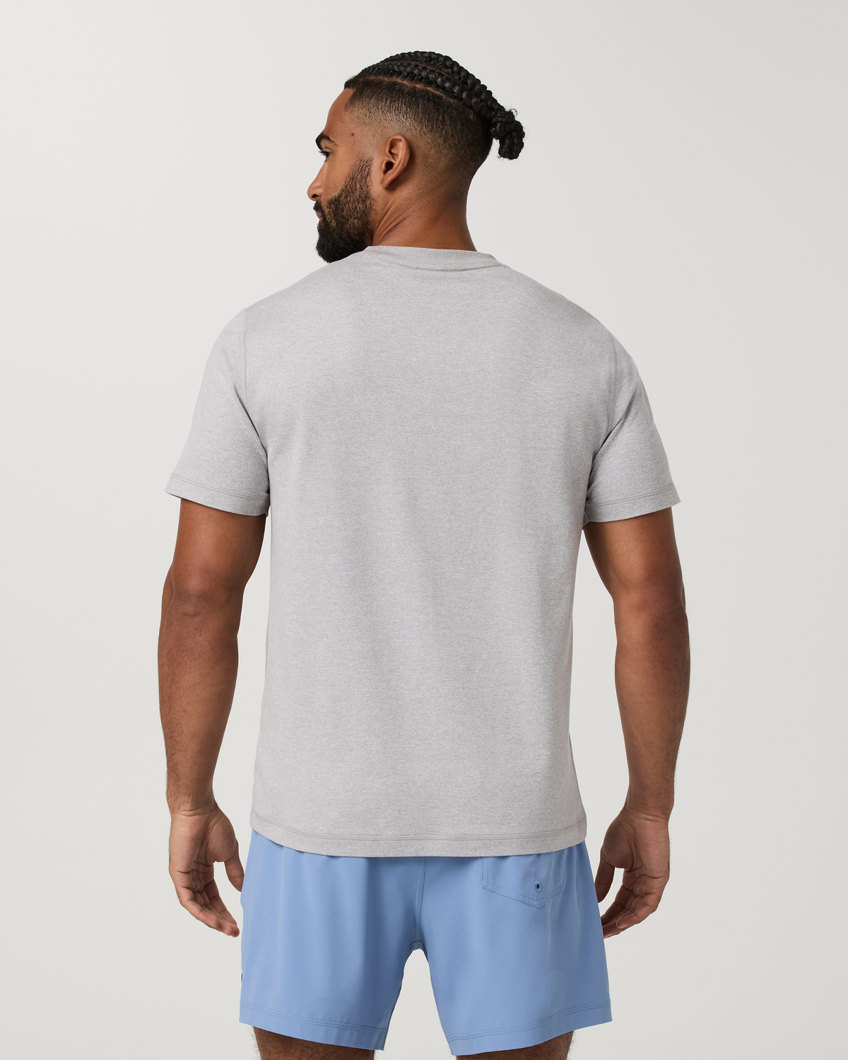 Short Sleeve Ponto Performance Tee | Light Heather Grey