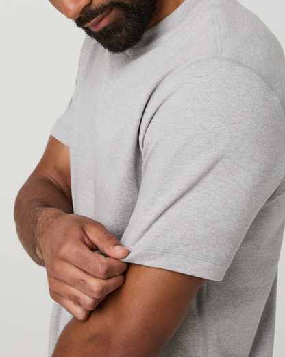 Short Sleeve Ponto Performance Tee | Light Heather Grey