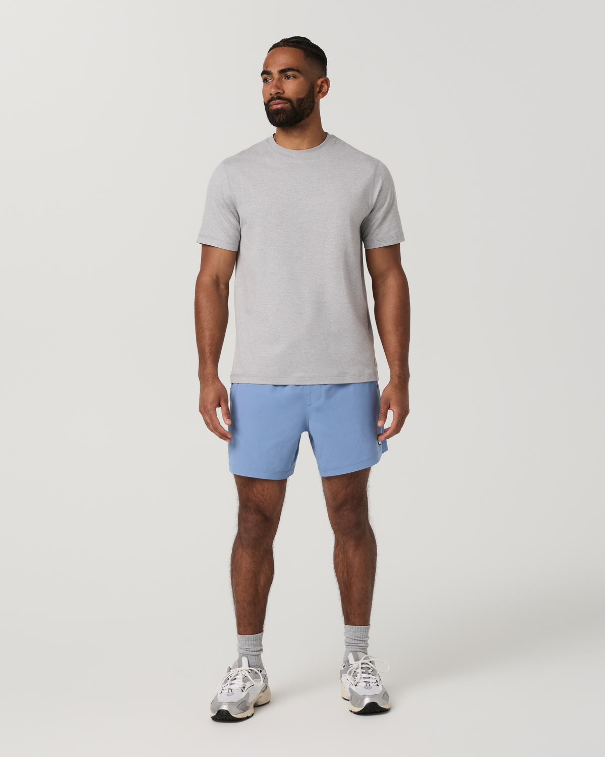 Short Sleeve Ponto Performance Tee | Light Heather Grey
