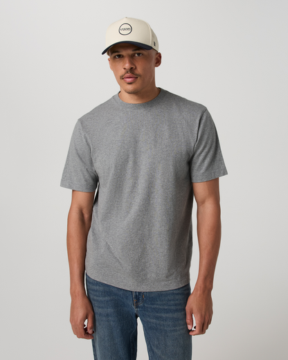 Short Sleeve Vuori Heavyweight Cotton Tee - Relaxed Fit | Grey Heather