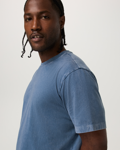 Short Sleeve Vuori Heavyweight Cotton Tee - Relaxed Fit | Nautical Garment Dye