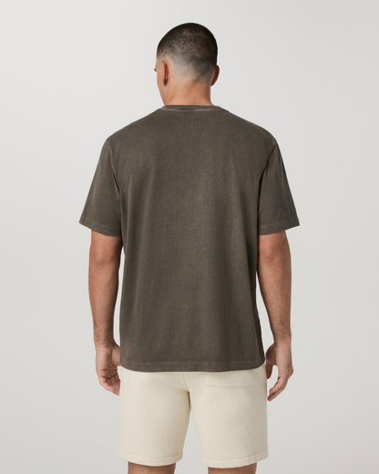 Short Sleeve Vuori Heavyweight Cotton Tee - Relaxed Fit | Oregano Garment Dye