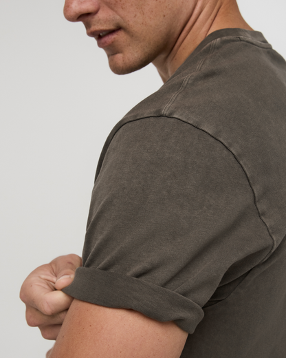 Short Sleeve Vuori Heavyweight Cotton Tee - Relaxed Fit | Oregano Garment Dye