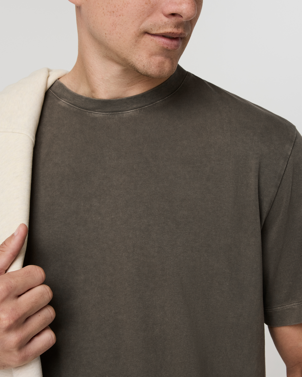 Short Sleeve Vuori Heavyweight Cotton Tee - Relaxed Fit | Oregano Garment Dye