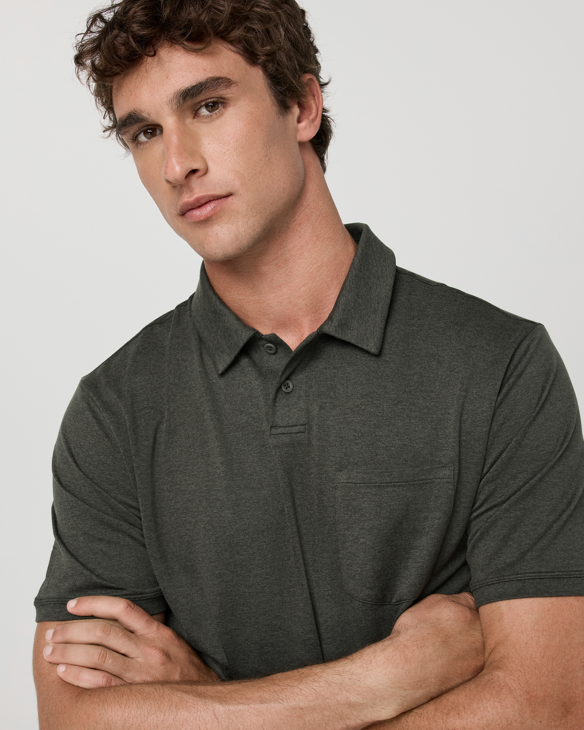 Short Sleeve Ponto Performance Polo | Army Heather