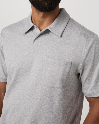 Short Sleeve Ponto Performance Polo | Light Heather Grey