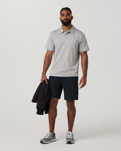 Short Sleeve Ponto Performance Polo | Light Heather Grey