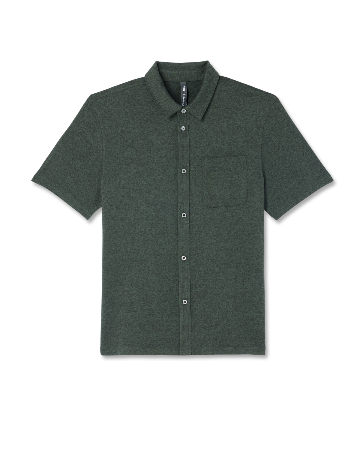 Short Sleeve Ponto Button Down Shirt | River Rock Heather