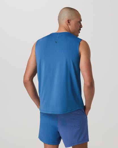 Sleeveless Viewpoint Muscle Tank 2.0 | Court Blue