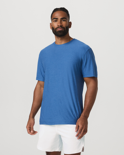 Short Sleeve Strato Tech Tee - Relaxed Fit | Court Blue Heather