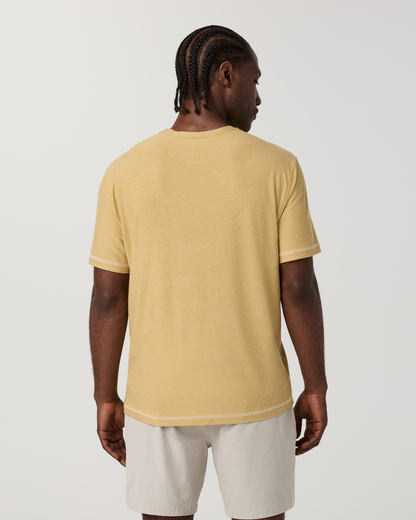 Short Sleeve Strato Tech Tee - Contrast | Golden Brown Heather