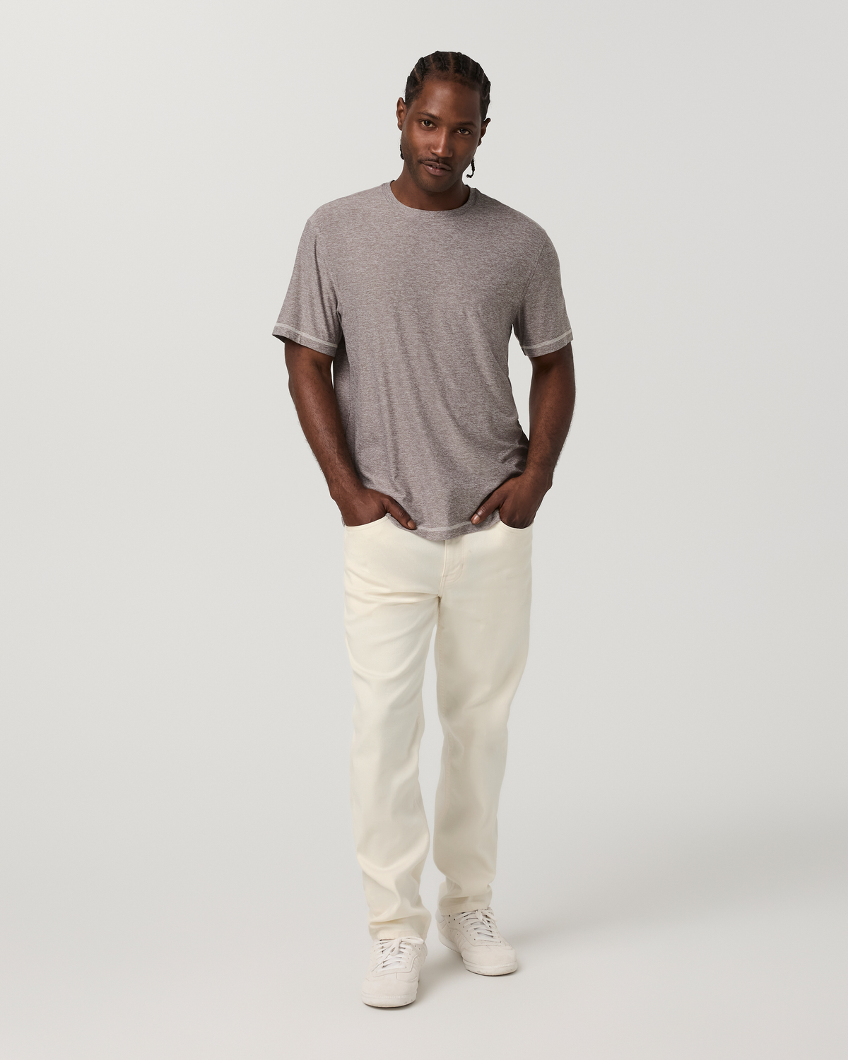 Short Sleeve Strato Tech Tee - Contrast | Heather Grey