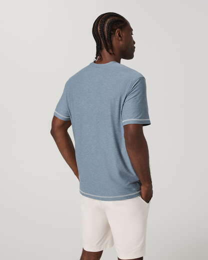 Short Sleeve Strato Tech Tee - Contrast | Waterfall Heather