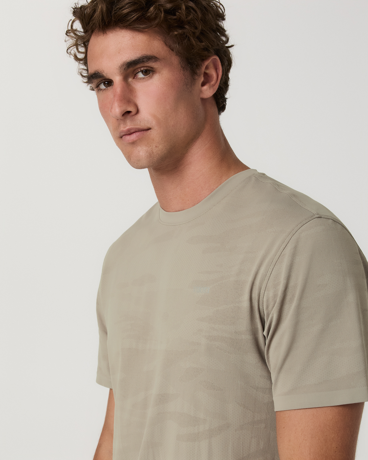 Short Sleeve Clearview Engineered Tee | Biscotti