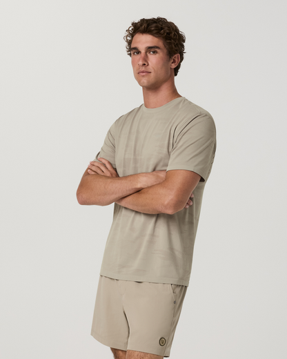 Short Sleeve Clearview Engineered Tee | Biscotti