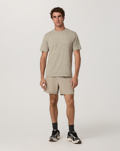 Short Sleeve Clearview Engineered Tee | Biscotti