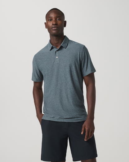 Strato Tech Polo | Blue Sea Heather