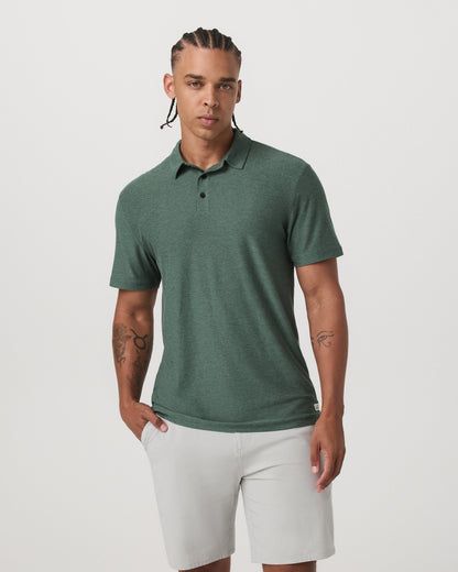 Strato Tech Polo | Agate Green Heather