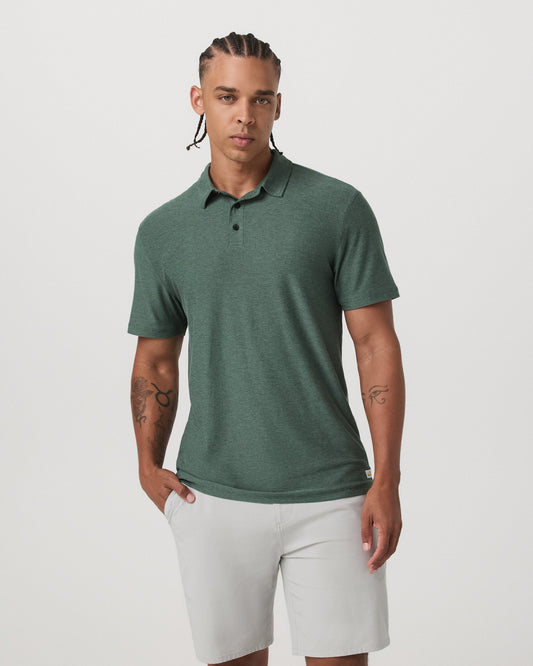 Strato Tech Polo | Agate Green Heather