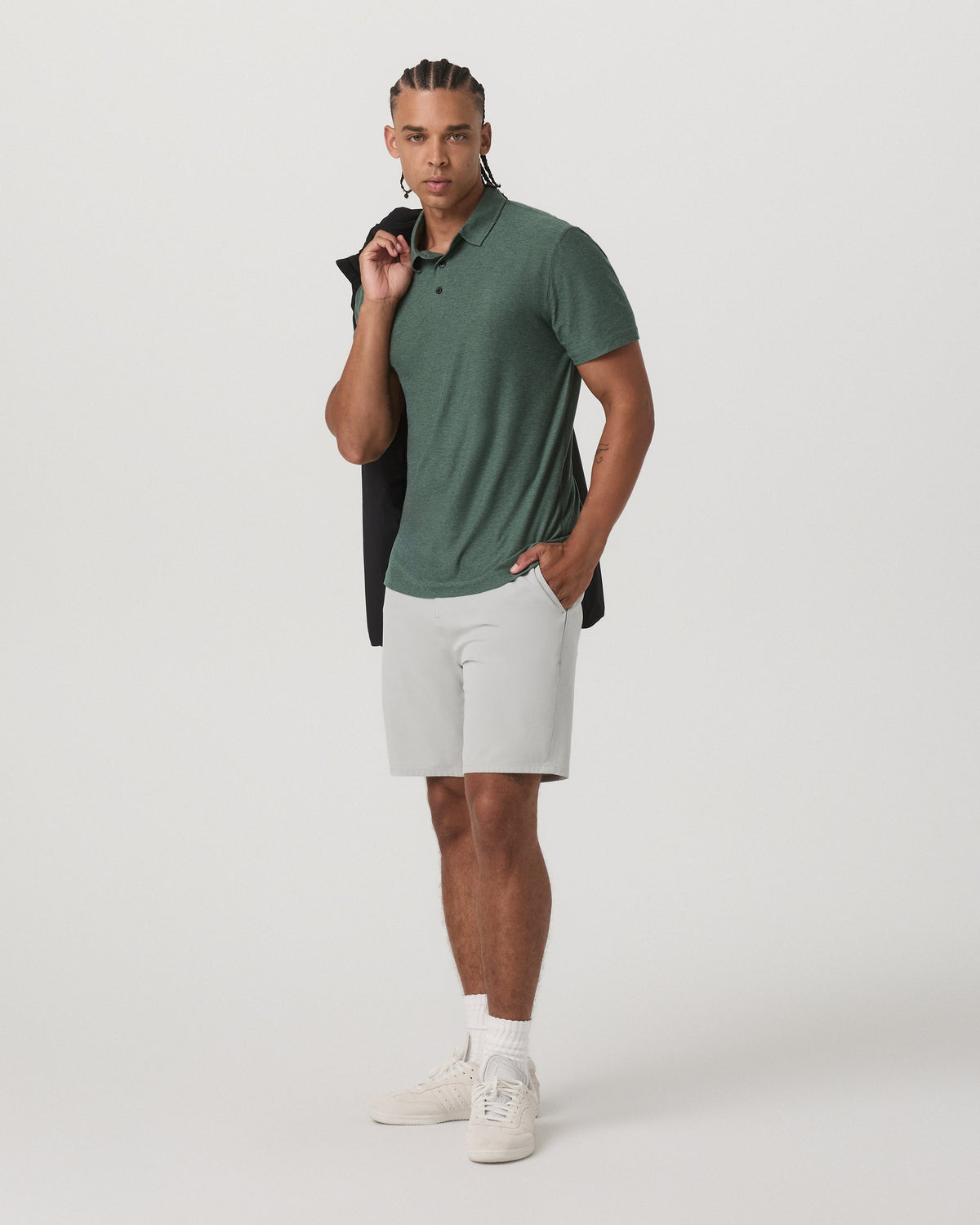 Strato Tech Polo | Agate Green Heather