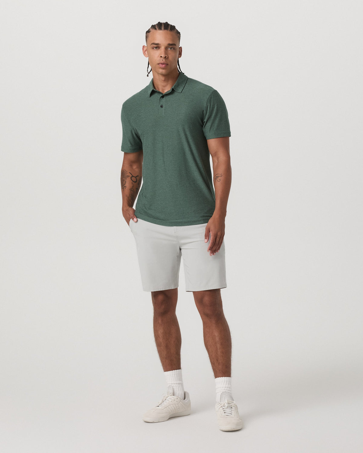 Strato Tech Polo | Agate Green Heather