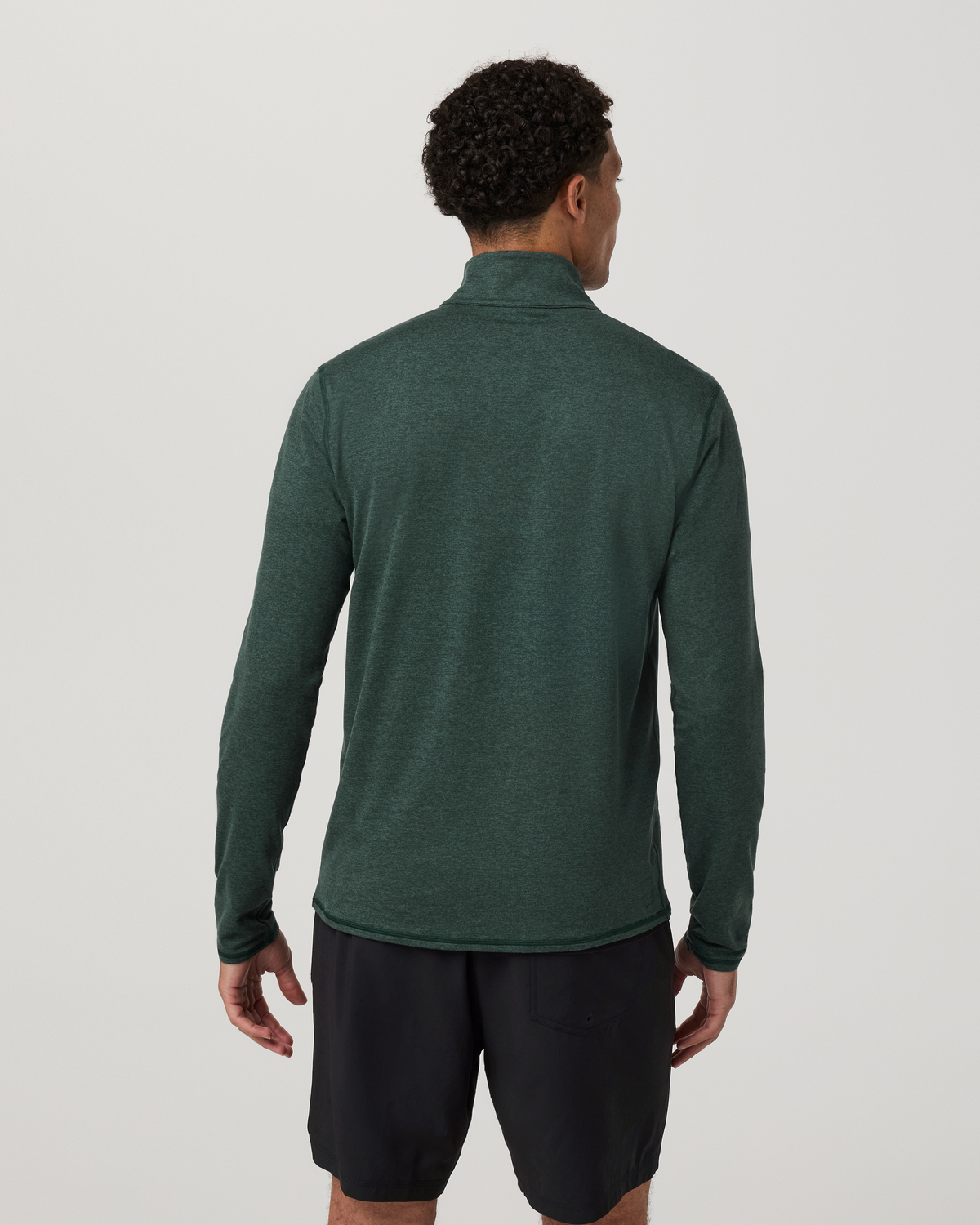 Ponto Half Zip Mock Neck | Hemlock Heather