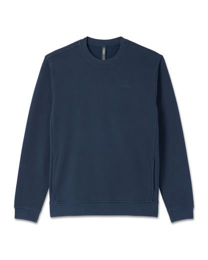 Pique Fleece Crew | Ocean Blue