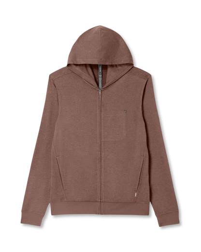Ponto Full Zip Hoodie | Sable Heather