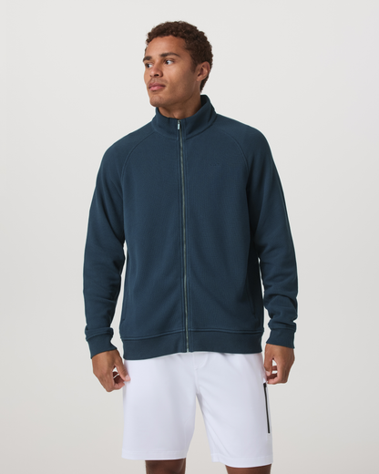 Pique Fleece Track Jacket | Ocean Blue