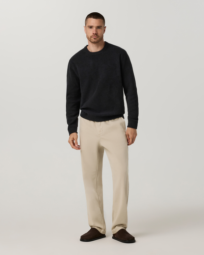 Midweight Rib Sweater | Black