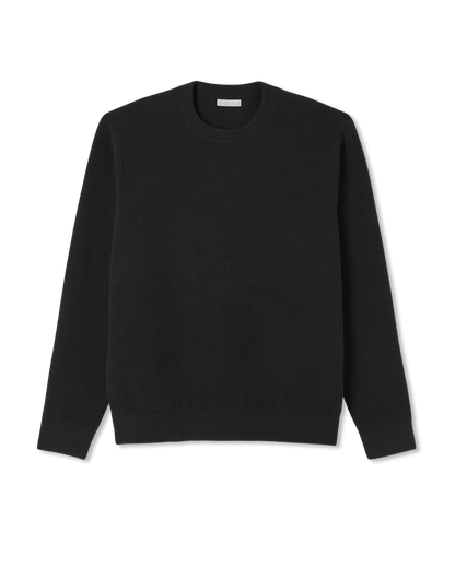 Midweight Rib Sweater | Black