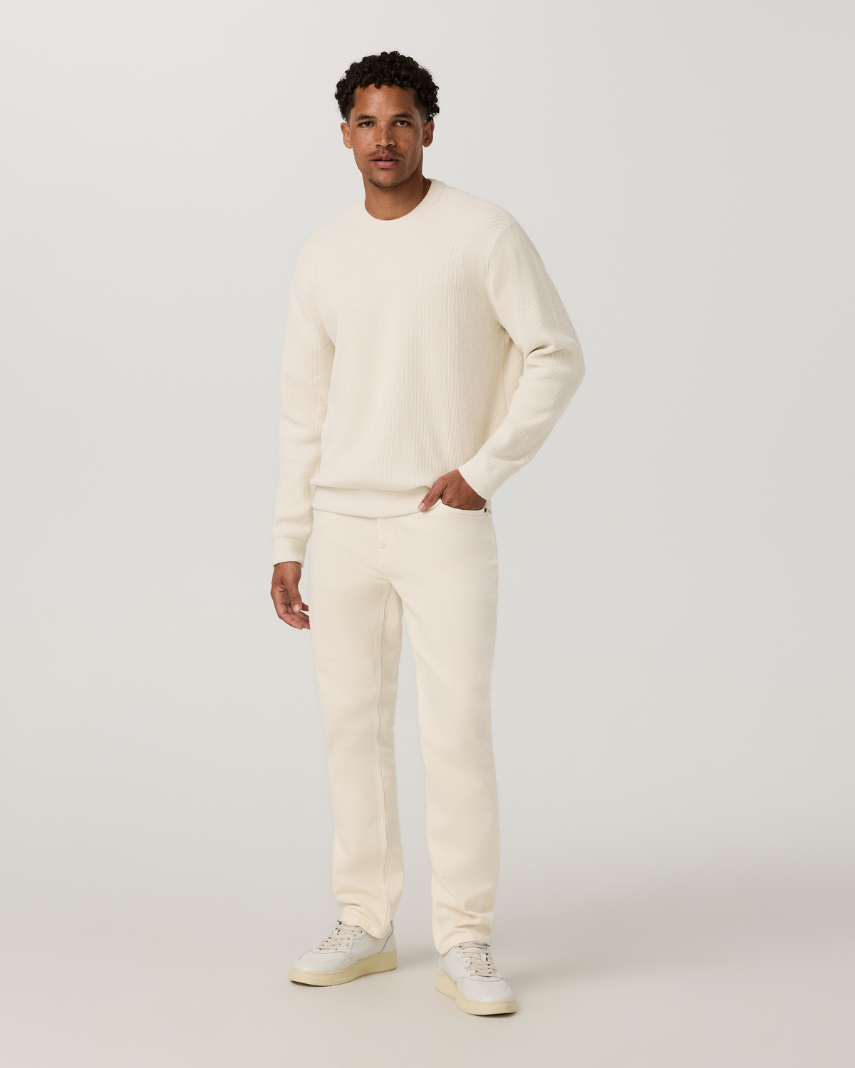 Midweight Rib Sweater | Bone