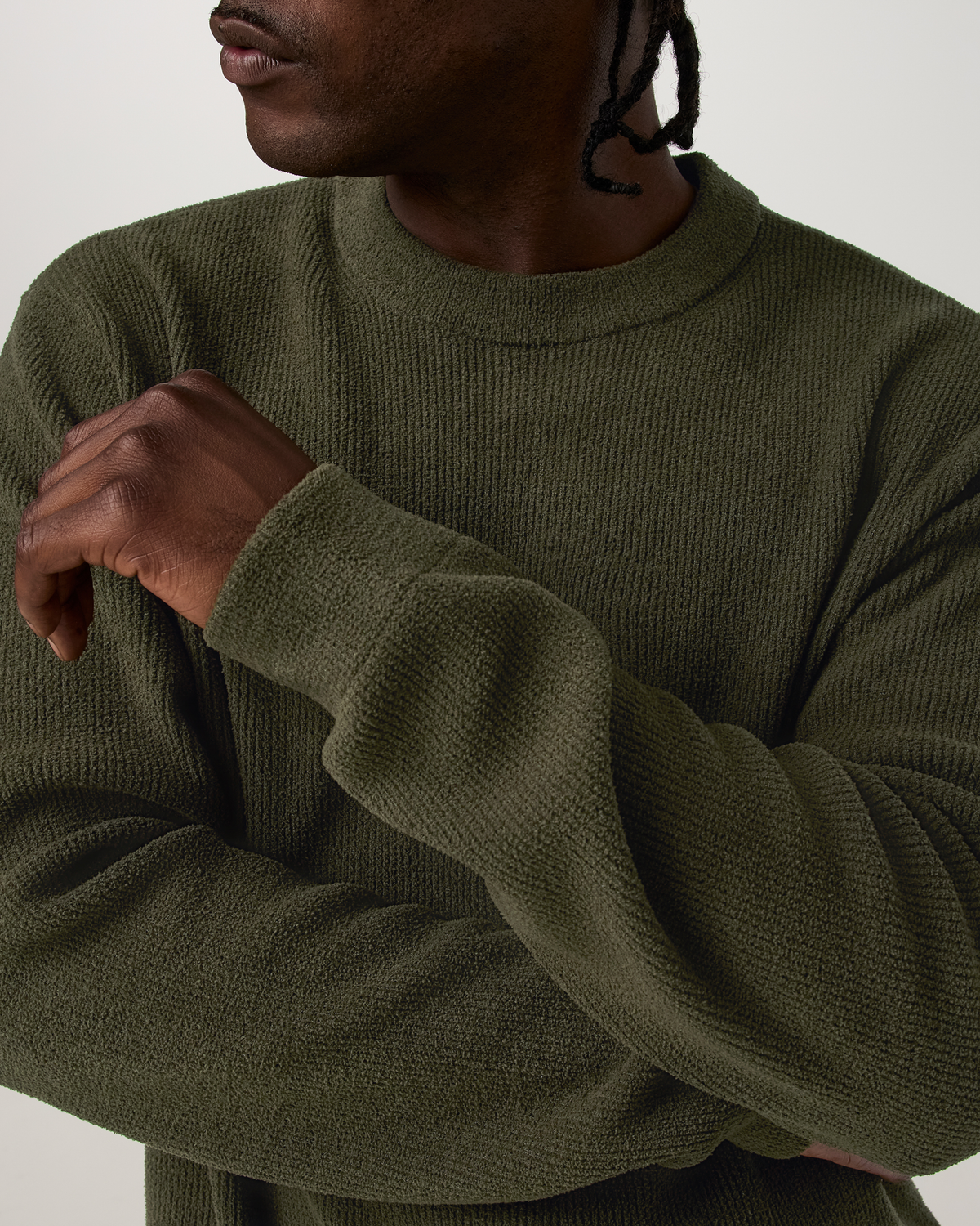 Midweight Rib Sweater | Olive