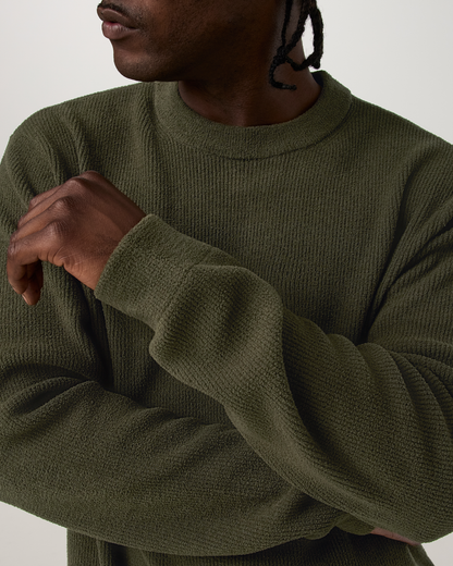 Midweight Rib Sweater | Olive
